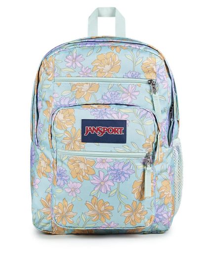 Big Student Backpack in Faded Floral Fresh Mint