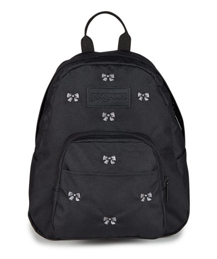 Half Pint Mini Backpack in Embroidered Bows Black